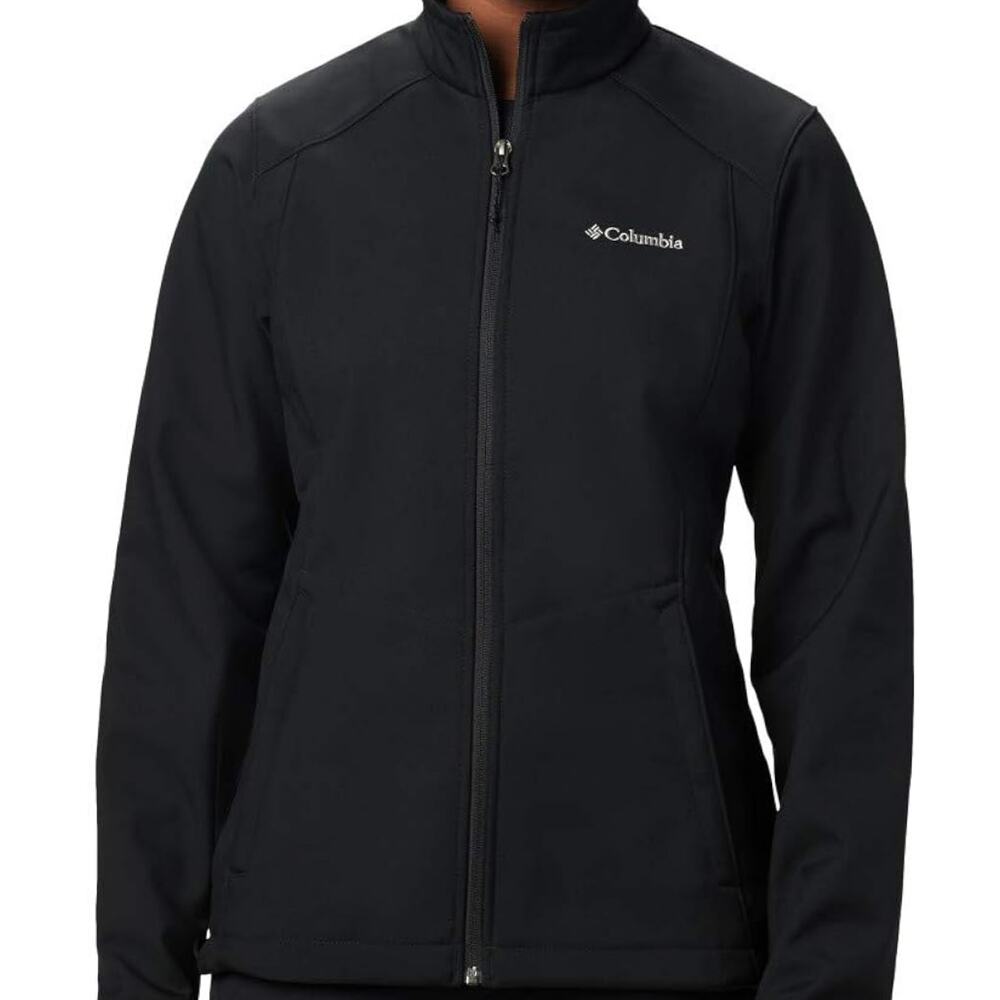 Columbia Steens Kid's Soft Shell Jacket Size 14/16 Black Full Zip Fleece